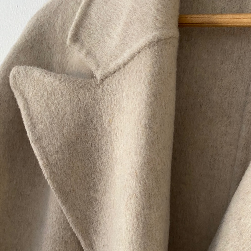 Free People Adore You Oversize Wool Sand Long Coat Sz S NWT - Picture 8 of 16
